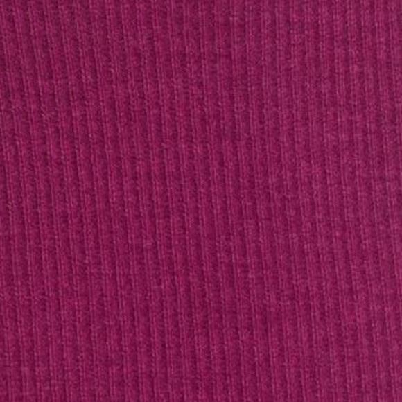 Angie | High Rise Ribbed Crop Magenta Pants - Picture 5 of 7